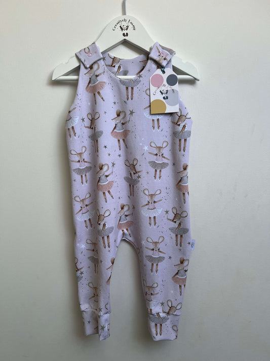 Ballet romper, Ballet print, home made children's clothes, romper, baby girl romper