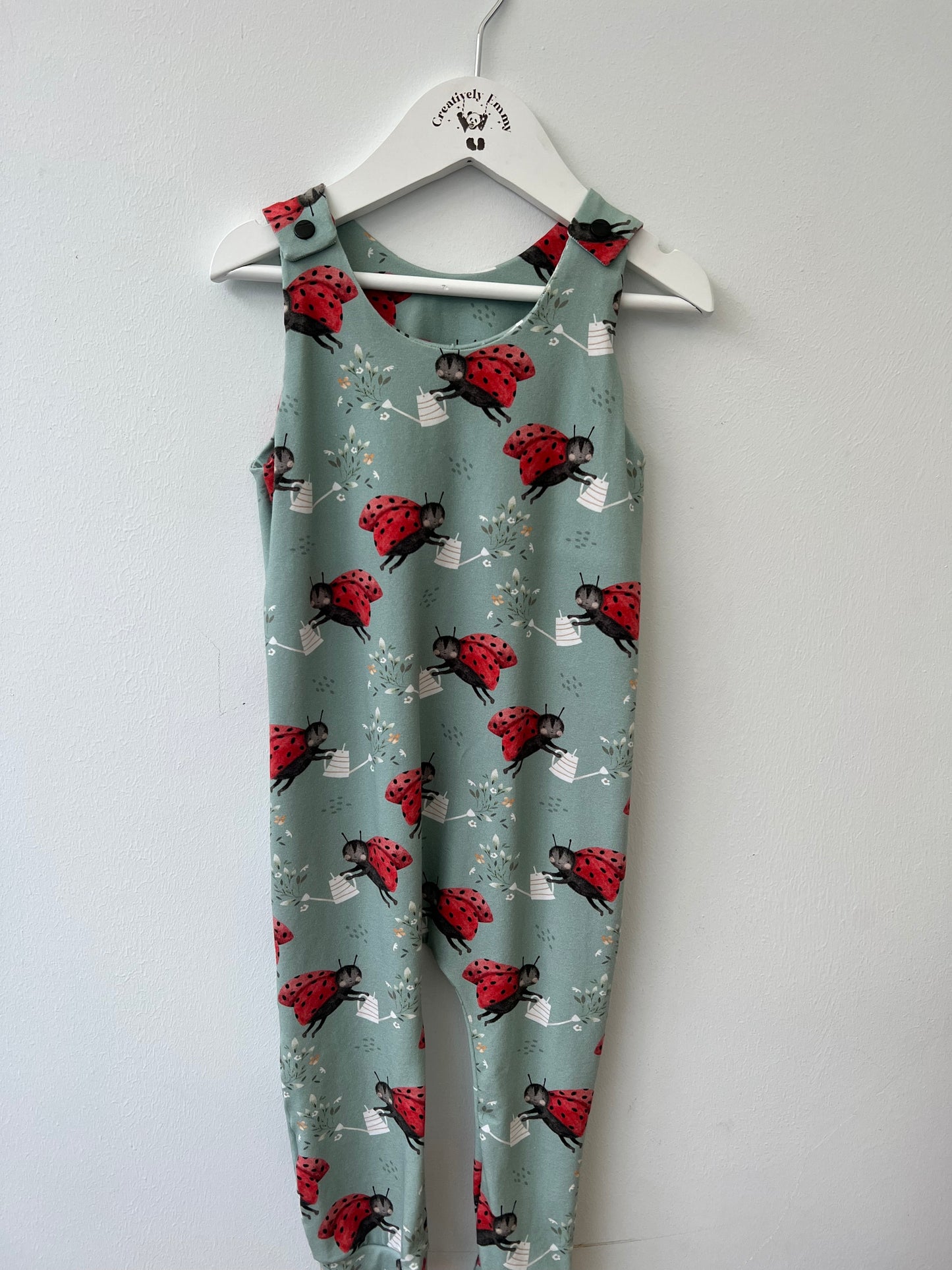 ladybird romper, homemade, baby gift 